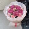 Букет из французских роз и розовых гвоздик в Бресте