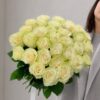 Белая роза букет поштучно с доставкой в Бресте свежие цветы