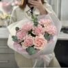 Букет из французских роз с эвкалиптом в Бресте